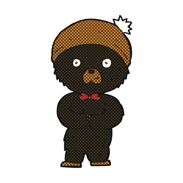 卡通小黑熊图片下载