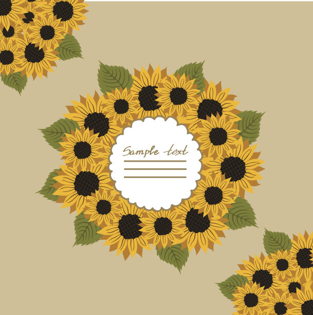 矢量图片与花向日葵图片下载