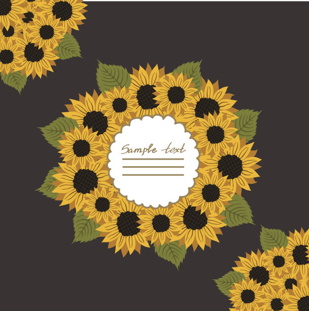 矢量图片与花向日葵图片下载