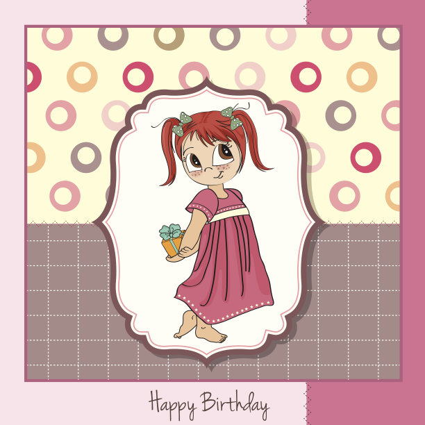 漂亮的小女孩，她藏了一份礼物图片下载