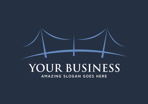 桥梁符号设计，矢量插图素材图片