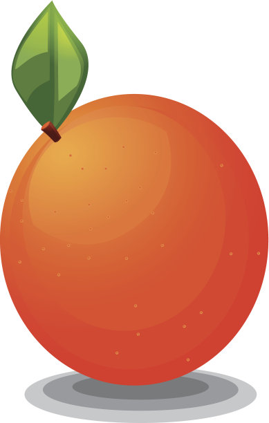 橙色水果剪纸艺术图片下载