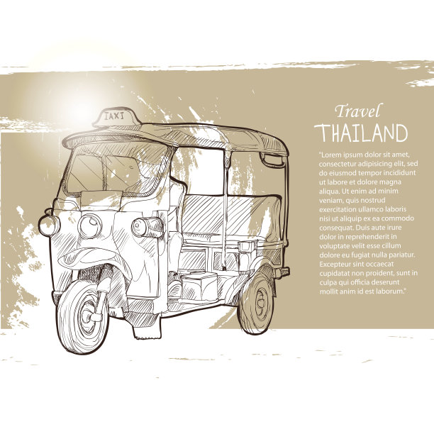 Tuk Tuk泰国。泰国旅游的概念。图片下载