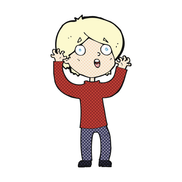 卡通受惊男子图片下载