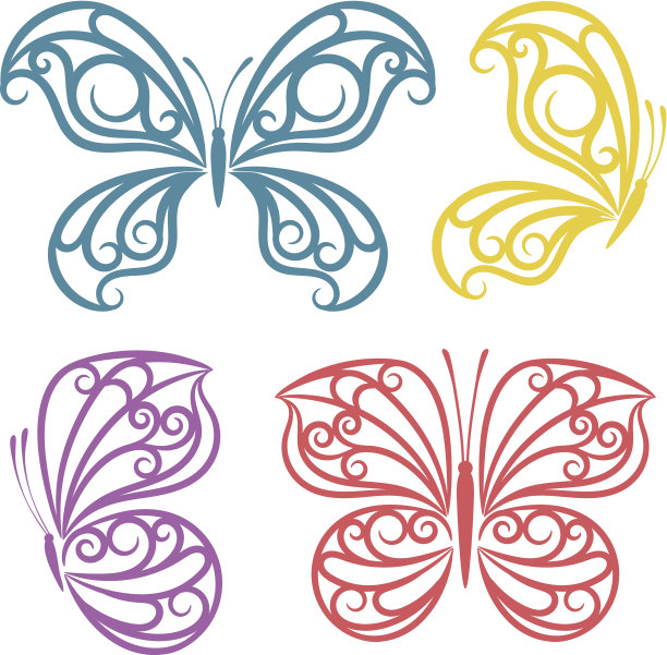 抽象的蝴蝶。图片下载