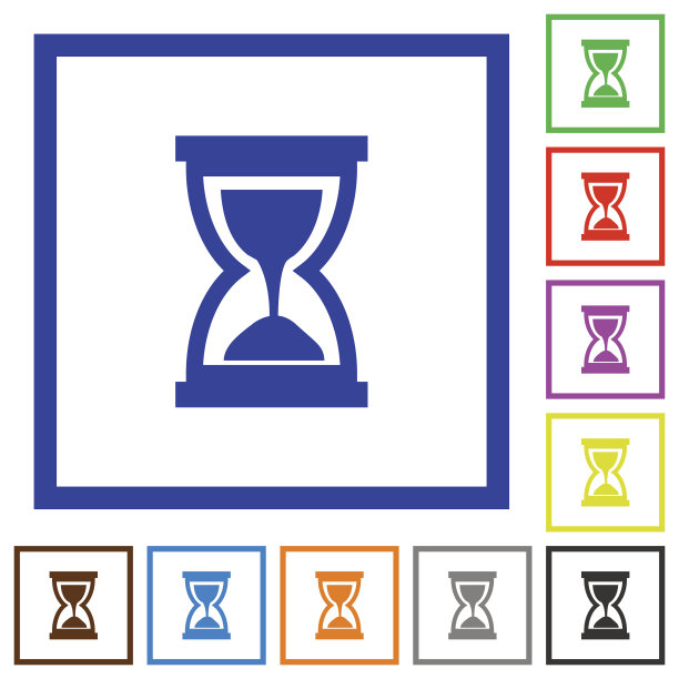 沙漏框的平面图标图片下载