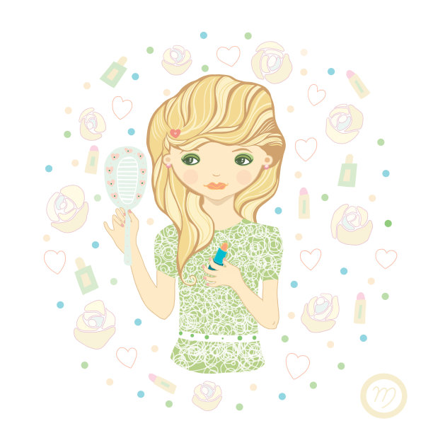 的星座。星座signs-Virgo。图片下载