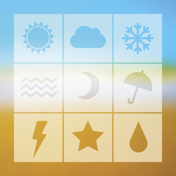 矢量天气图标集图片下载