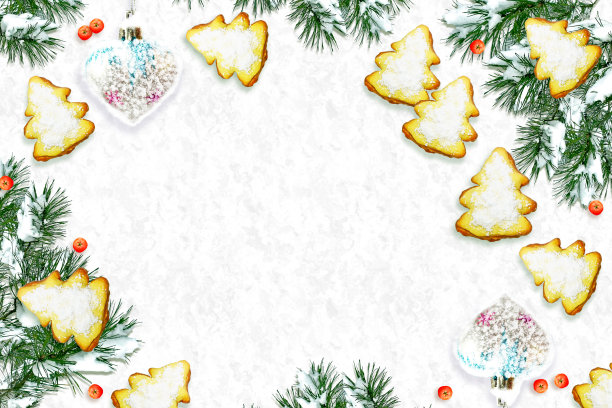 喜庆的圣诞组成。图片下载