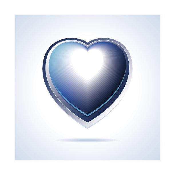 向量-蓝心图片下载