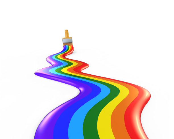 彩虹色颜料图片下载