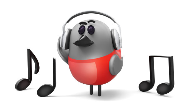 3d渲染甜美有趣的鸟图片下载