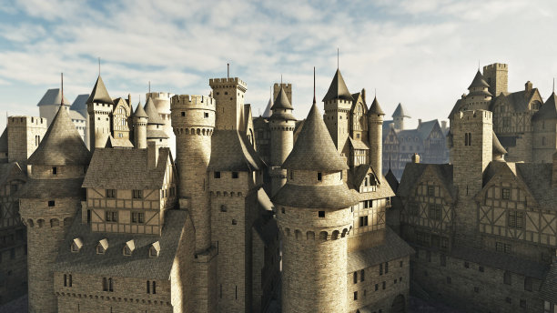 中世纪的屋顶图片下载