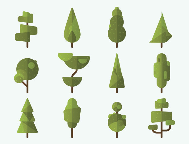 几何树的集合图片下载