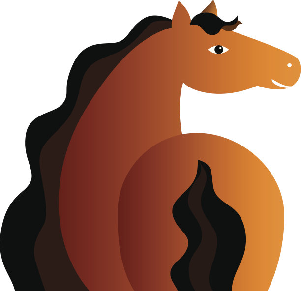 棕色的马,向量图片下载