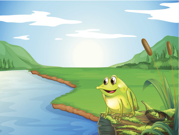 青蛙在河边图片下载