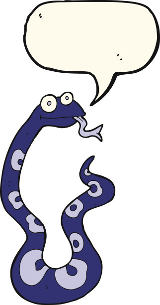 卡通蛇与语音泡泡图片下载