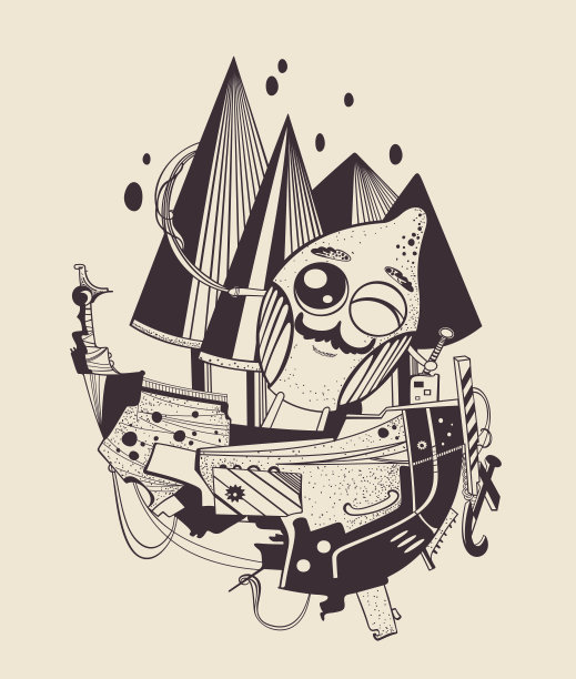 卡通水手柠檬插图图片下载