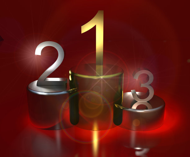 以数字赢得领奖台。图片下载