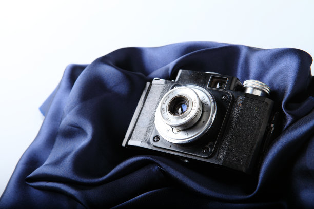 蓝色的复古相机图片下载