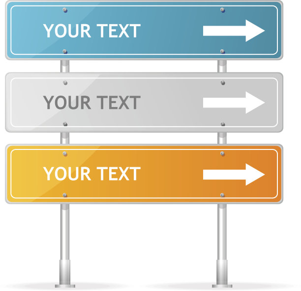 各种颜色的空白交通标志图片下载