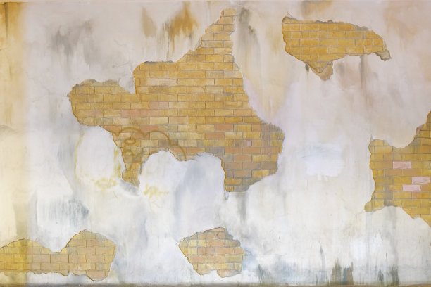 垃圾背景砖墙纹理剥落明亮的灰泥墙图片下载