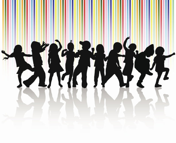 快乐的孩子们一起跳舞图片下载
