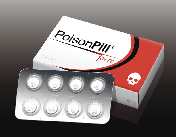 毒丸泡罩包装颅骨图片下载