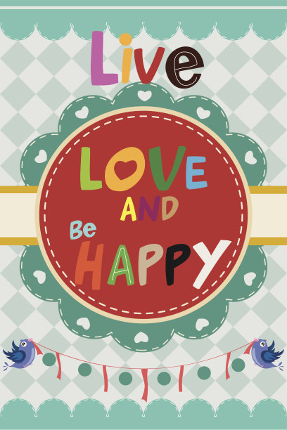 “活出爱，活出幸福”的设计图片下载