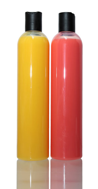 彩色塑料瓶，液体肥皂和沐浴露图片下载