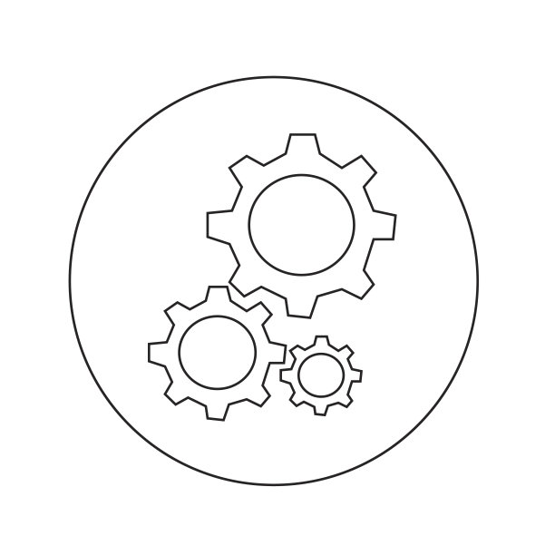齿轮图标插画设计图片下载