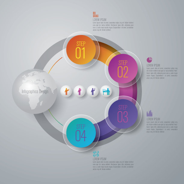 信息图表设计矢量和商业图标图片下载