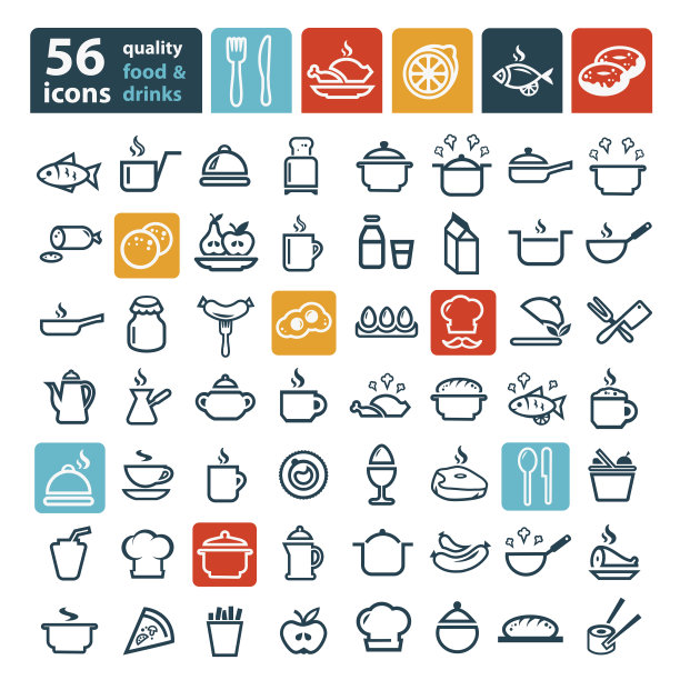大食品图标套装图片下载