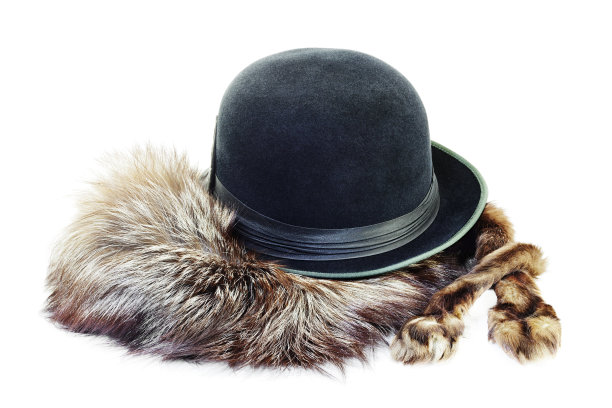 帽子上戴着银狐皮图片下载