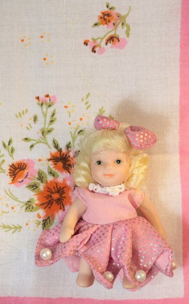 穿着粉红色裙子的小娃娃图片下载