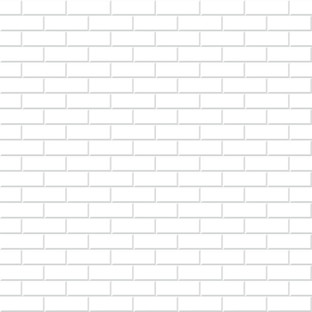 砖墙纹理。白色的无缝的背景。图片下载