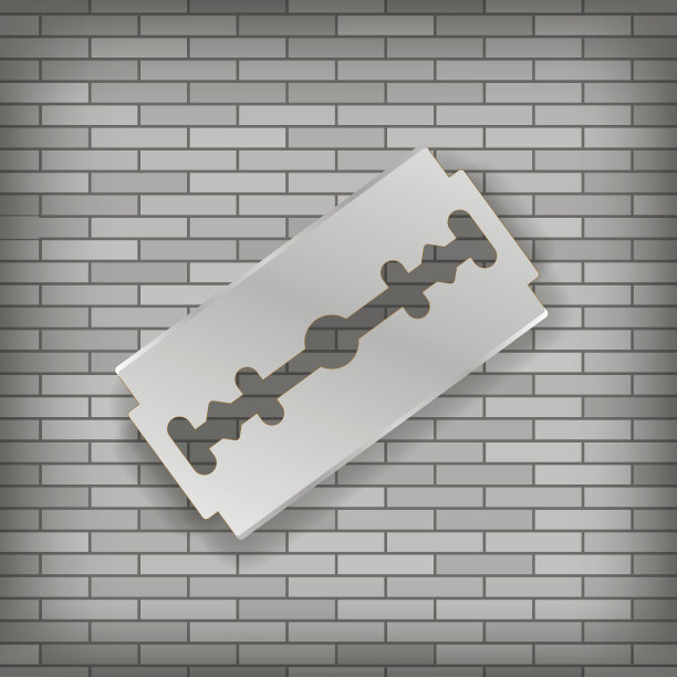 逼真剃须刀片图标图片下载