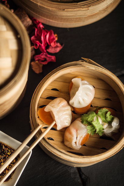 中国传统美食点心饺子素材图片