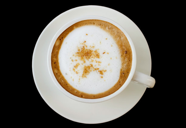 早上的一杯热咖啡卡布奇诺图片下载