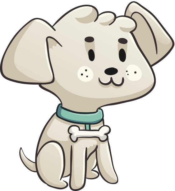 快乐的小狗坐着图片下载