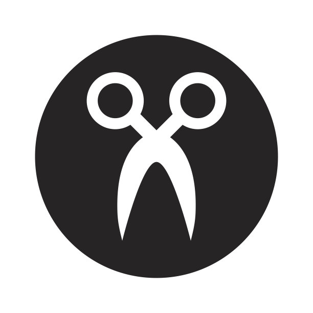 剪刀轮廓隔离图标图片下载