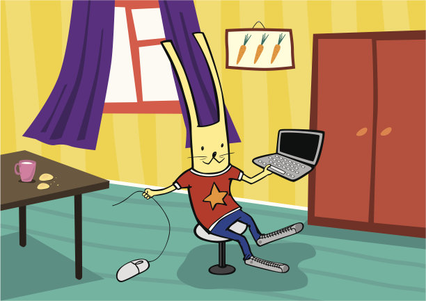 兔子在房间里图片下载