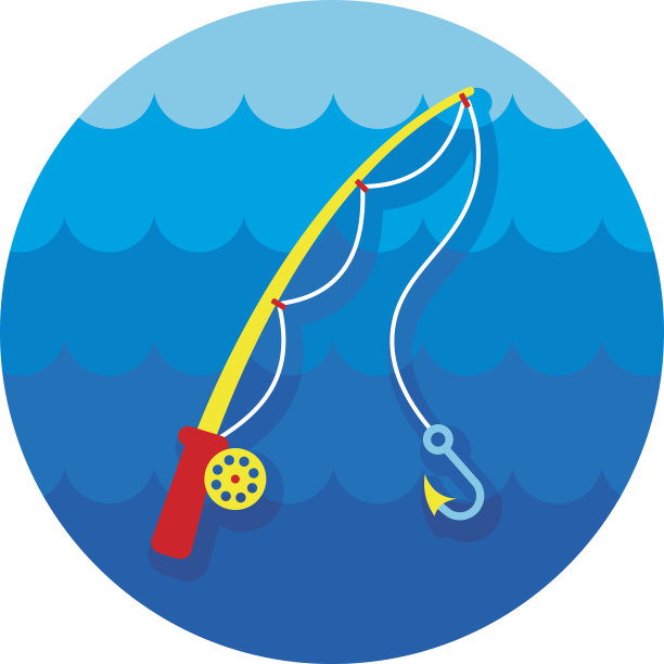 鱼竿图标。夏天。假期图片下载