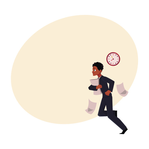 年轻的黑人，非裔美国商人赶着上班，迟到了图片下载