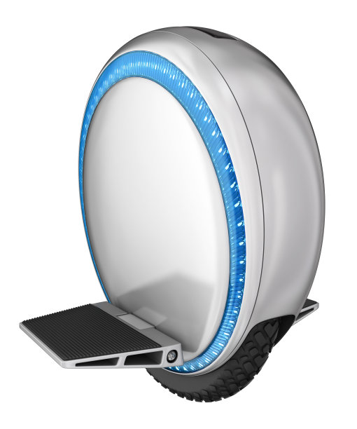 白色单轮与蓝色背光图片下载