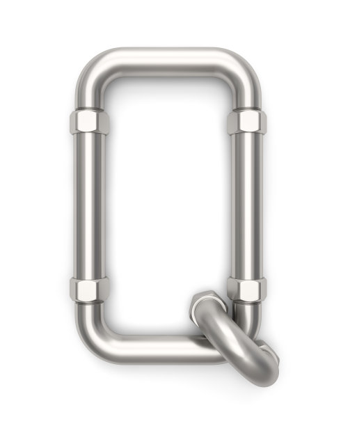 金属管制成的字母，字母Q。图片下载