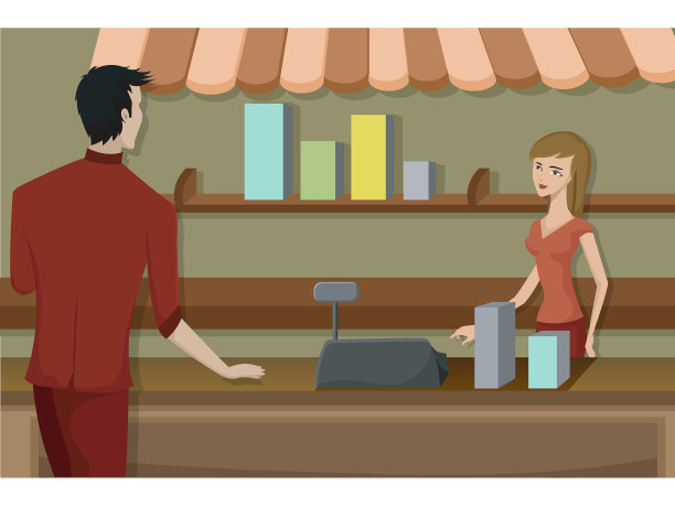 杂货店里的男人图片下载