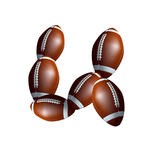 美式足球图标字母大写字母U图片下载