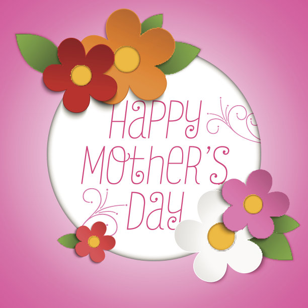 鲜花母亲节贺卡图片下载