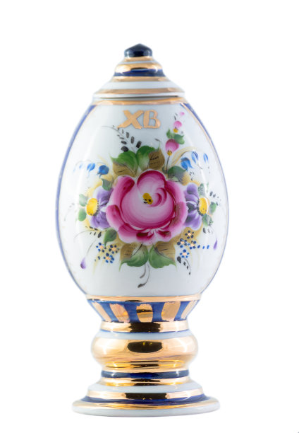 带有花卉图案的陶瓷蛋图片下载